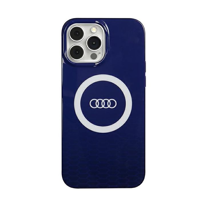 Audi IML Big Logo MagSafe Case iPhone 13 Pro Max 6.7" niebieski/navy blue hardcase AU-IMLMIP13PM-Q5/D2-BE na NearMe.pl