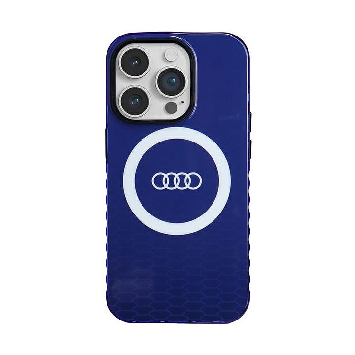 Audi IML Big Logo MagSafe Case iPhone 14 Pro 6.1" niebieski/navy blue hardcase AU-IMLMIP14P-Q5/D2-BE na NearMe.pl