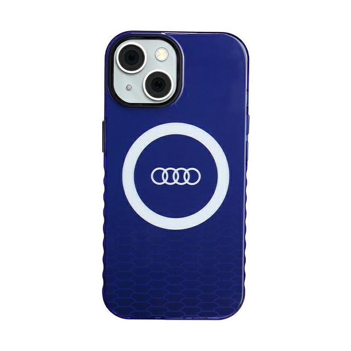 Audi IML Big Logo MagSafe Case iPhone 15 / 14 / 13 6.1" niebieski/navy blue hardcase AU-IMLMIP15-Q5/D2-BE na NearMe.pl