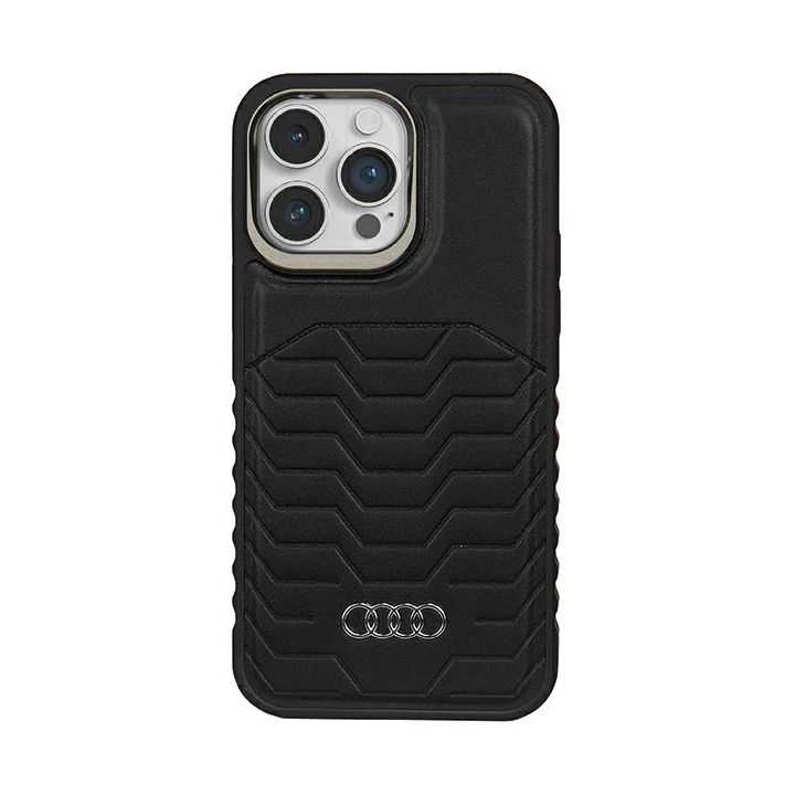 Audi Synthetic Leather MagSafe iPhone 14 Pro 6.1" czarny/black hardcase AU-TPUPCMIP14P-GT/D3-BK na NearMe.pl