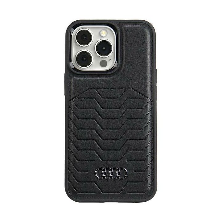 Audi Synthetic Leather MagSafe iPhone 15 Pro 6.1" czarny/black hardcase AU-TPUPCMIP15P-GT/D3-BK na NearMe.pl