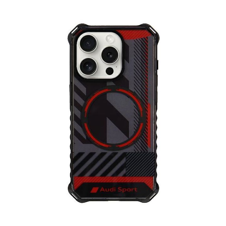 Audi IML Sport MagSafe Case iPhone 15 Pro Max 6.7" czarny/black hardcase AU-IMLMIP15PM-RSQ/D2-BK na NearMe.pl