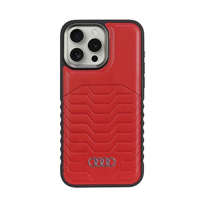 Audi Synthetic Leather MagSafe iPhone 15 Pro 6.1" czerwony/red hardcase AU-TPUPCMIP15P-GT/D3-RD na NearMe.pl