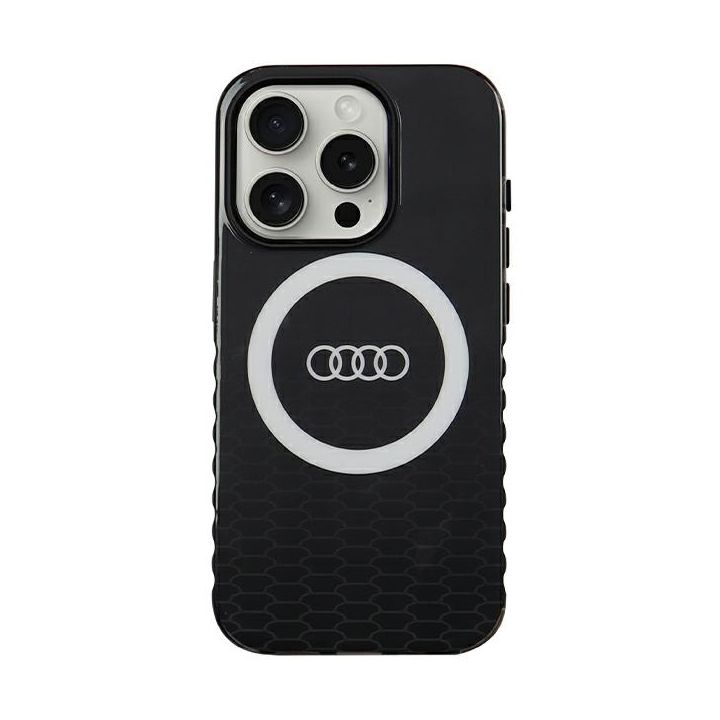 Audi IML Big Logo MagSafe Case iPhone 15 Pro 6.1" czarny/black hardcase AU-IMLMIP15P-Q5/D2-BK na NearMe.pl