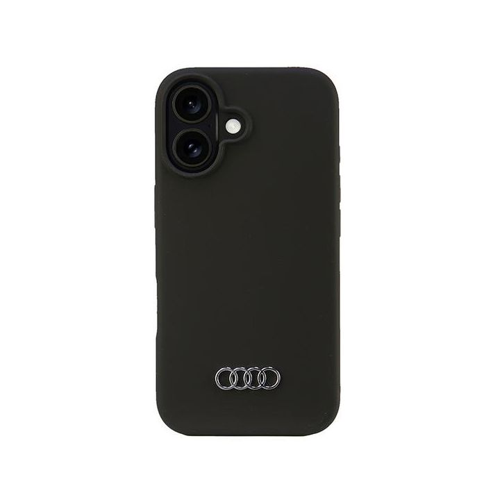 Audi Silicone Case iPhone 16 6.1" czarny/black hardcase AU-LSRIP16-Q3/D1-BK na NearMe.pl