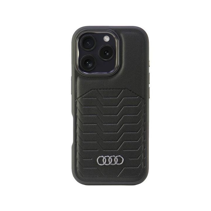 Audi Synthetic Leather MagSafe iPhone 16 Pro 6.3" czarny/black hardcase AU-TPUPCMIP16P-GT/D3-BK na NearMe.pl