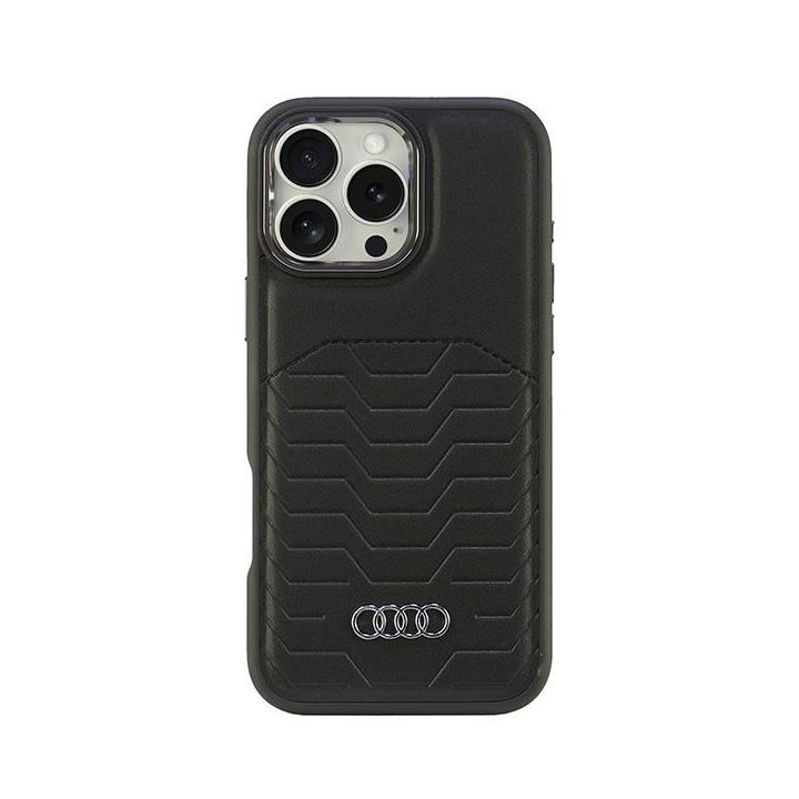 Audi Synthetic Leather MagSafe iPhone 16 Pro Max 6.9" czarny/black hardcase AU-TPUPCMIP16PM-GT/D3-BK na NearMe.pl