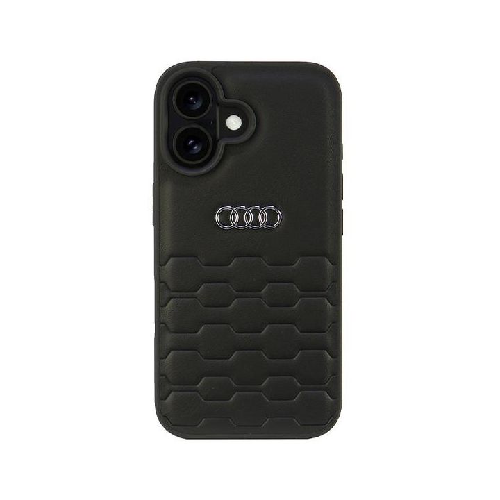 Audi Synthetic Leather iPhone 16 6.1" czarny/black hardcase AU-TPUPCIP16-GT/D2-BK na NearMe.pl