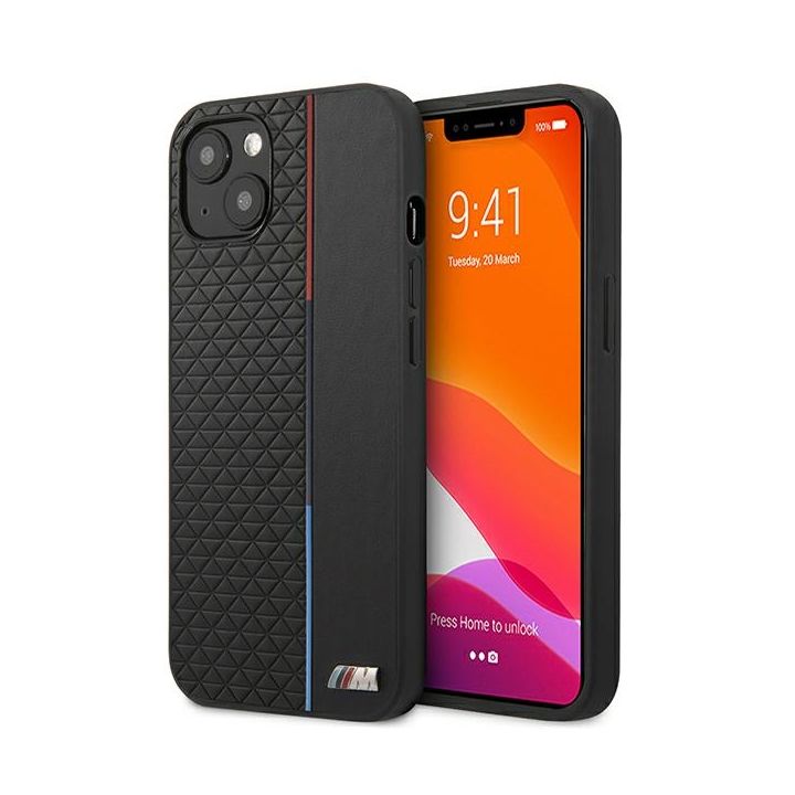 Etui BMW BMHCP13MTRTBK iPhone 13 / 14 /15 6.1" czarny/black hardcase M Collection Triangles na NearMe.pl