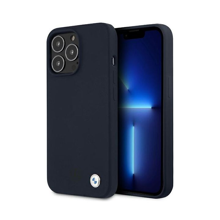 Etui BMW BMHCP13LSILNA iPhone 13 Pro / 13 6,1" granatowy/navy hardcase Silicone Signature na NearMe.pl