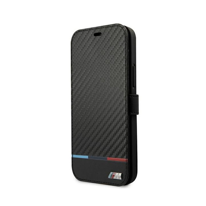 Etui BMW BMBKP13LPUCARTCBK iPhone 13Pro / 13 6,1" czarny/black bookcase M Collection PU Carbon Stripe na NearMe.pl