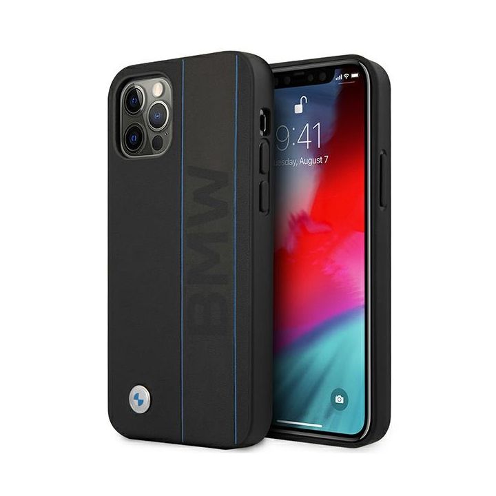 Etui BMW BMHCP12MRWBOK iPhone 12/12 Pro6,1" czarny/black hardcase Leather Outlines na NearMe.pl