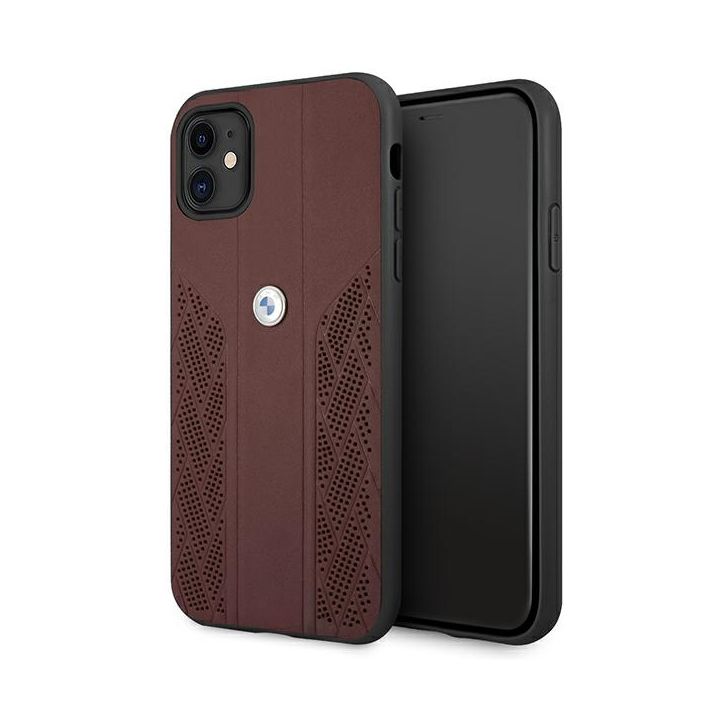 Etui BMW BMHCN61RSPPR iPhone 11 / Xr 6,1" czerwony/red hardcase Leather Curve Perforate na NearMe.pl