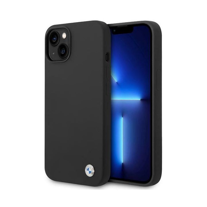 Etui BMW BMHCP14MSILBK iPhone 14 Plus / 15 Plus 6,7" czarny/black Silicone Metal Logo na NearMe.pl