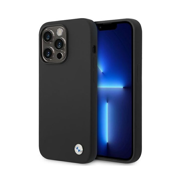Etui BMW BMHCP14LSILBK iPhone 14 Pro 6,1" czarny/black Silicone Metal Logo na NearMe.pl
