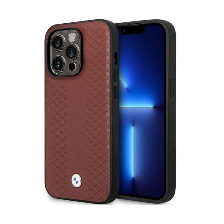 Etui BMW BMHCP14X22RFGR iPhone 14 Pro Max 6,7" burgundowy/burgundy Leather Diamond Pattern na NearMe.pl