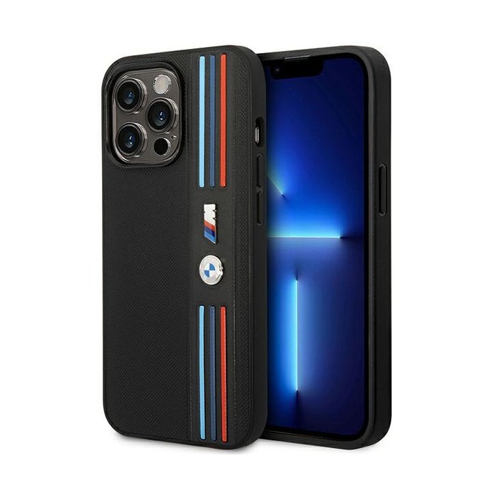 Etui BMW BMHCP14X22PPMK iPhone 14 ProMax 6,7" czarny/black Tricolor M Collection na NearMe.pl