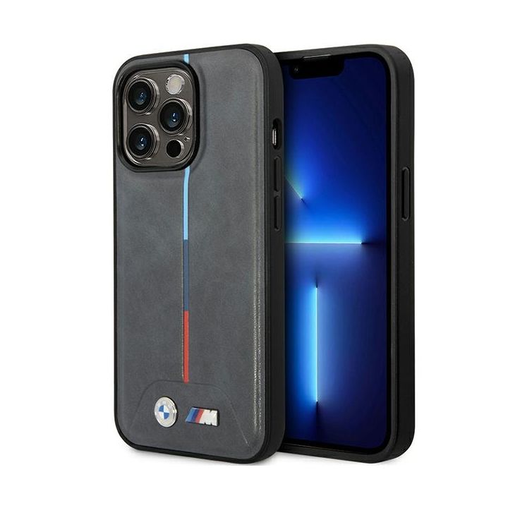 Etui BMW BMHCP14L22PVTA iPhone 14 Pro6,1" szary/grey Quilted Tricolor na NearMe.pl