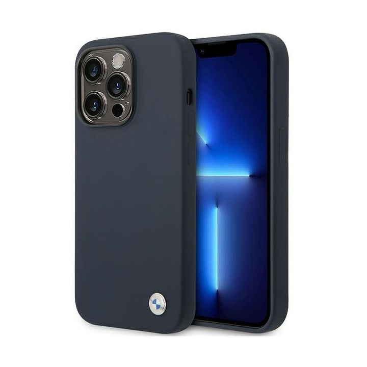 Etui BMW BMHCP14LSILNA iPhone 14 Pro6,1" granatowy/navy Silicone Metal Logo na NearMe.pl
