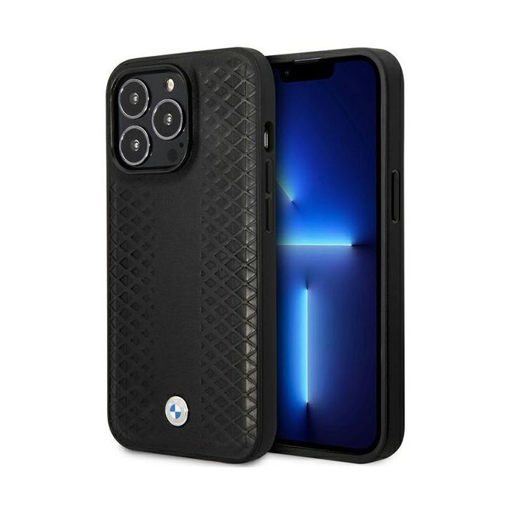 Etui BMW BMHMP14X22RFGK iPhone 14 Pro Max 6,7" czarny/black Leather Diamond Pattern MagSafe na NearMe.pl