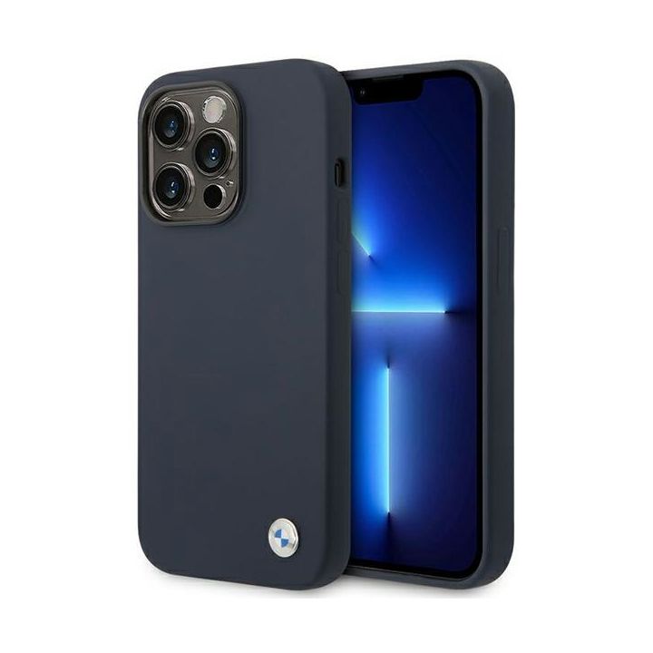 Etui BMW BMHMP14XSILNA iPhone 14 Pro Max 6,7" granatowy/navy Silicone Metal Logo MagSafe na NearMe.pl