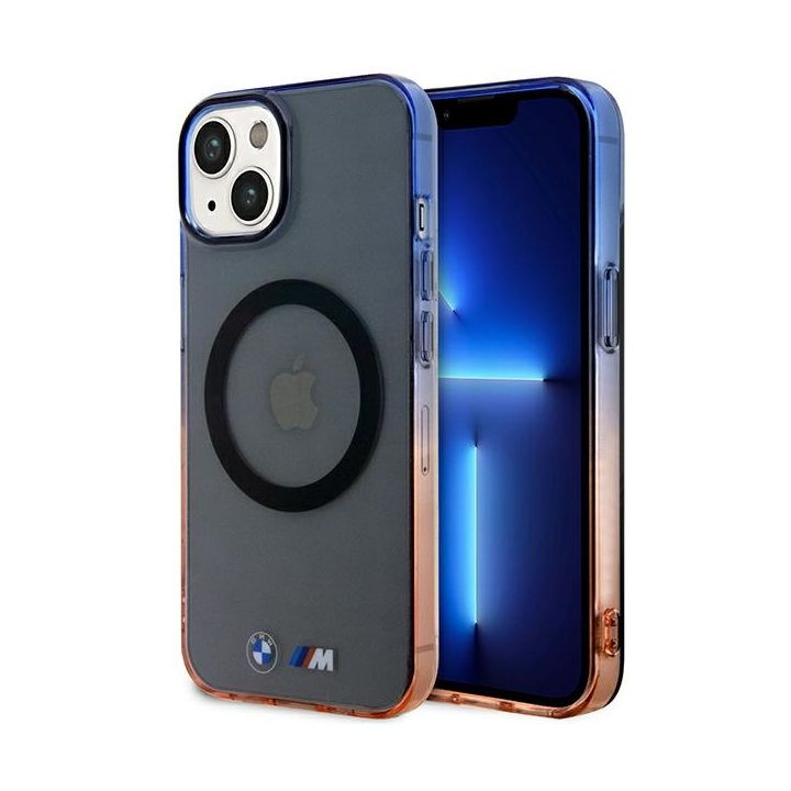 Etui BMW BMHMP14SHTGE iPhone 14 / 15 /13 6.1" szary/grey hardcase Gradient Bumper MagSafe na NearMe.pl