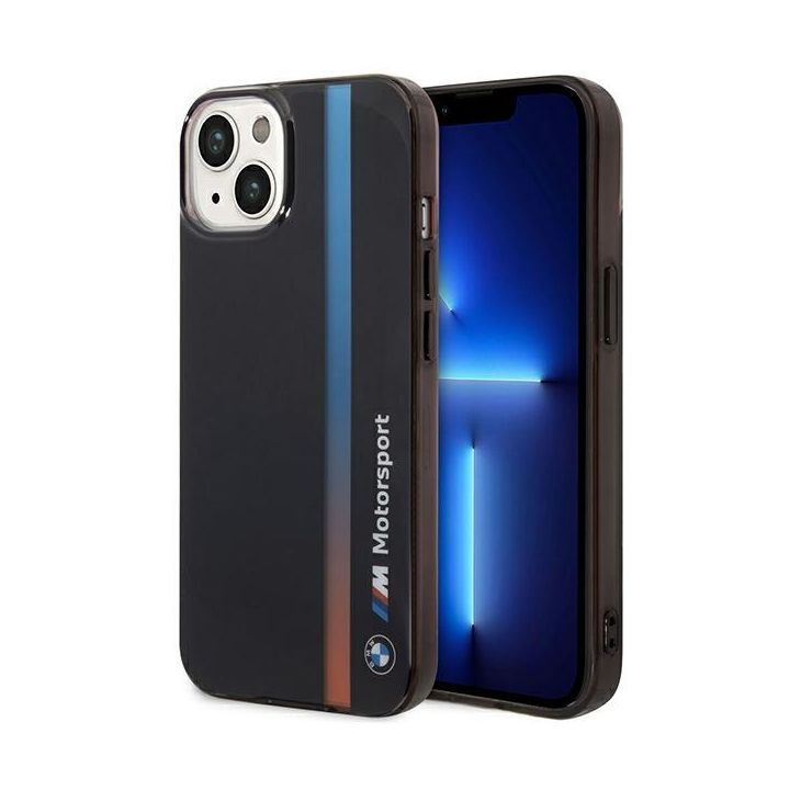 Etui BMW BMHCP14S22HVGV iPhone 14 / 15 /13 6.1" czarny/black IML Tricolor Stripe na NearMe.pl