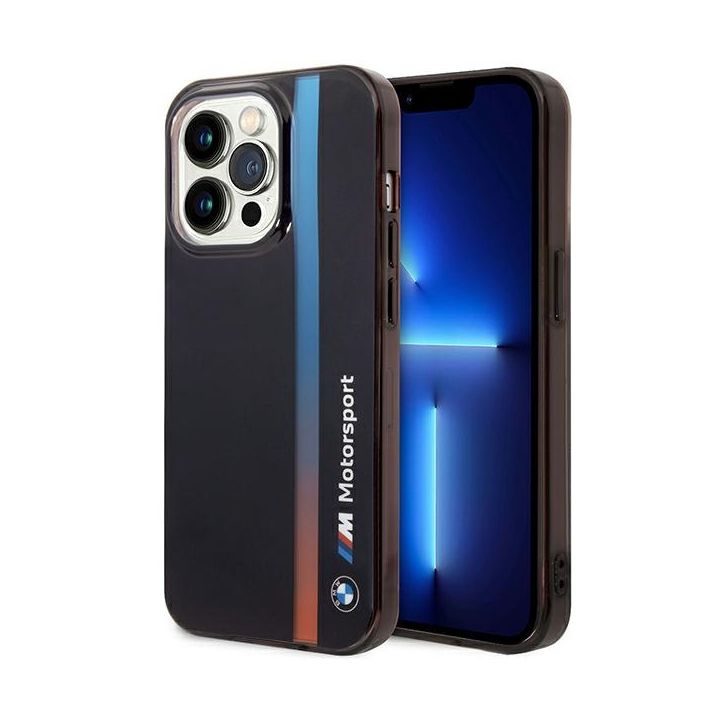 Etui BMW BMHCP14L22HVGV iPhone 14 Pro6.1" czarny/black IML Tricolor Stripe na NearMe.pl