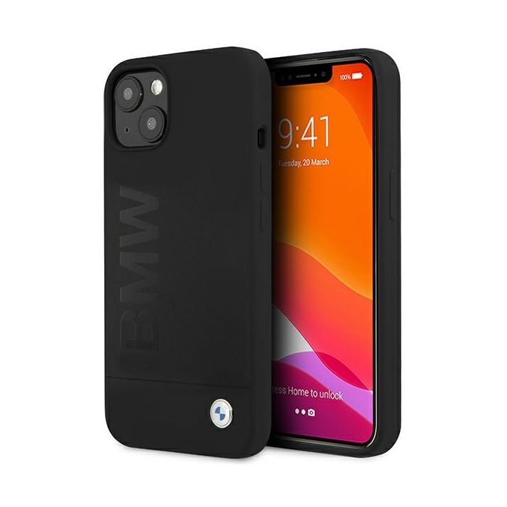 Etui BMW BMHCP13MSLBLBK iPhone 13 / 14 /15 6.1" czarny/black hardcase Silicone Signature Logo na NearMe.pl