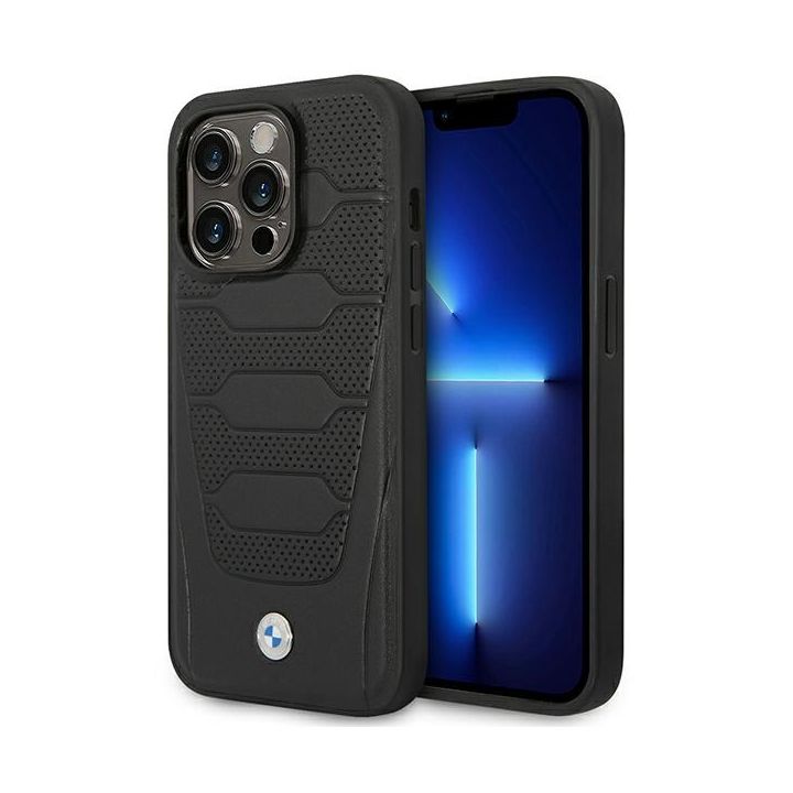 Etui BMW BMHCP14X22RPSK iPhone 14 Pro Max 6,7" czarny/black Leather Seats Pattern na NearMe.pl