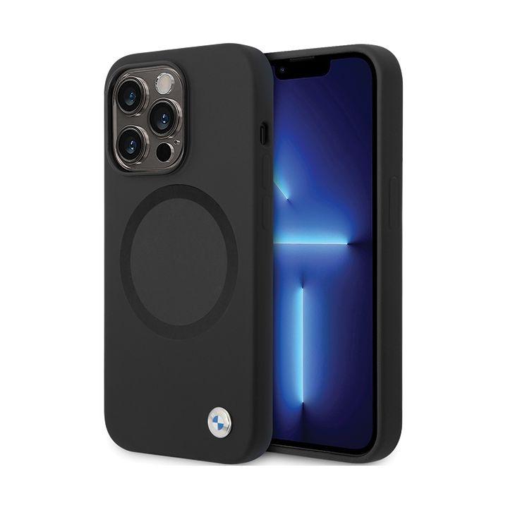 BMW BMHMP14LSILBK2 iPhone 14 Pro 6.1" czarny/black Signature Liquid Silicone MagSafe na NearMe.pl