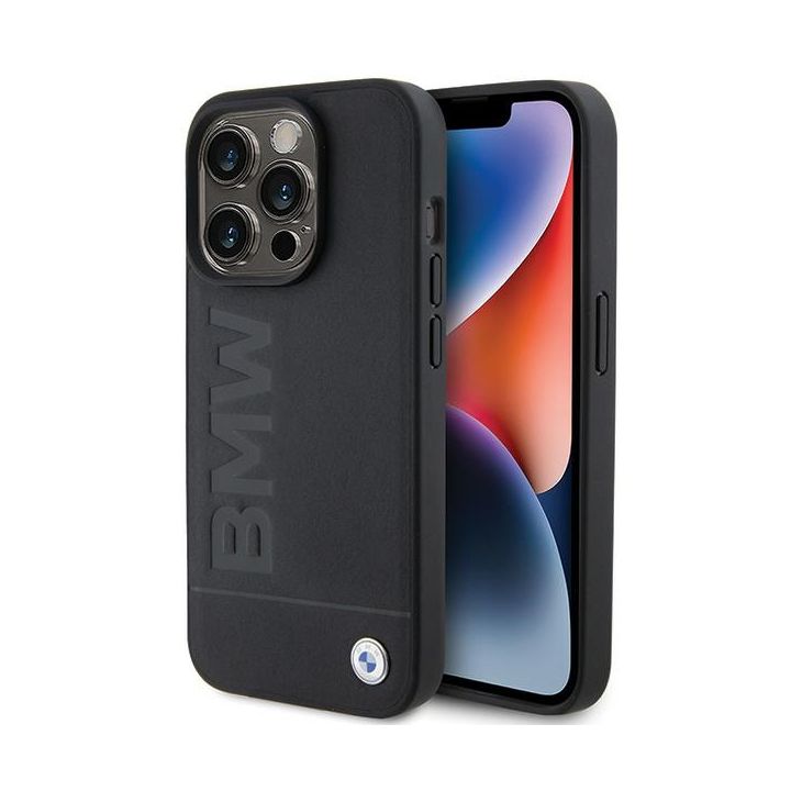 BMW BMHMP15XSLLBK iPhone 15 Pro Max 6.7"czarny/black MagSafe Leather Hot Stamp na NearMe.pl