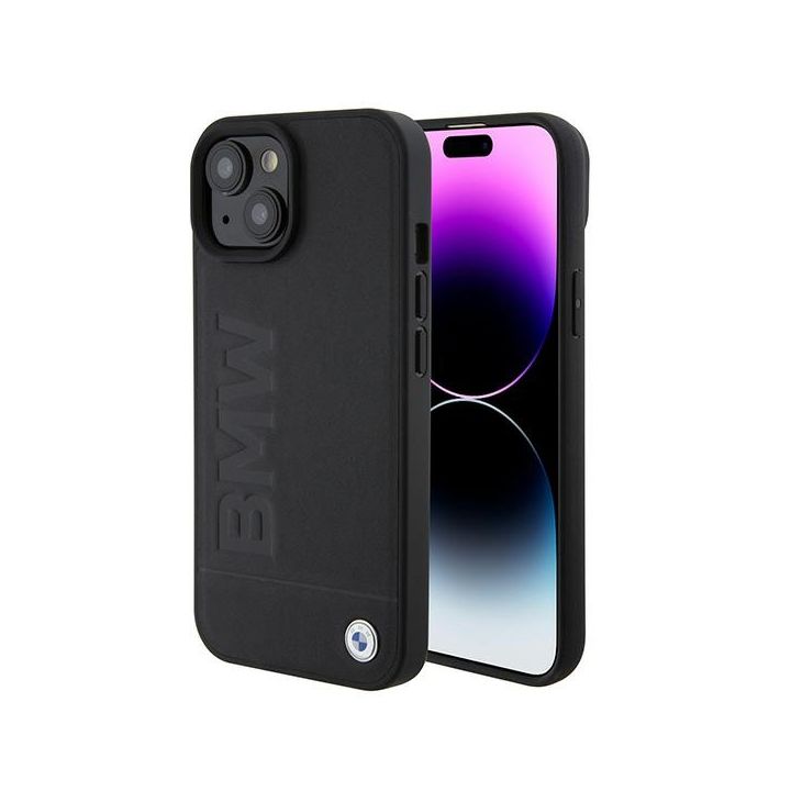 BMW BMHMP15SSLLBK iPhone 15 / 14 / 13 6.1" czarny/black Magsafe hardcase Signature Logo Imprint na NearMe.pl