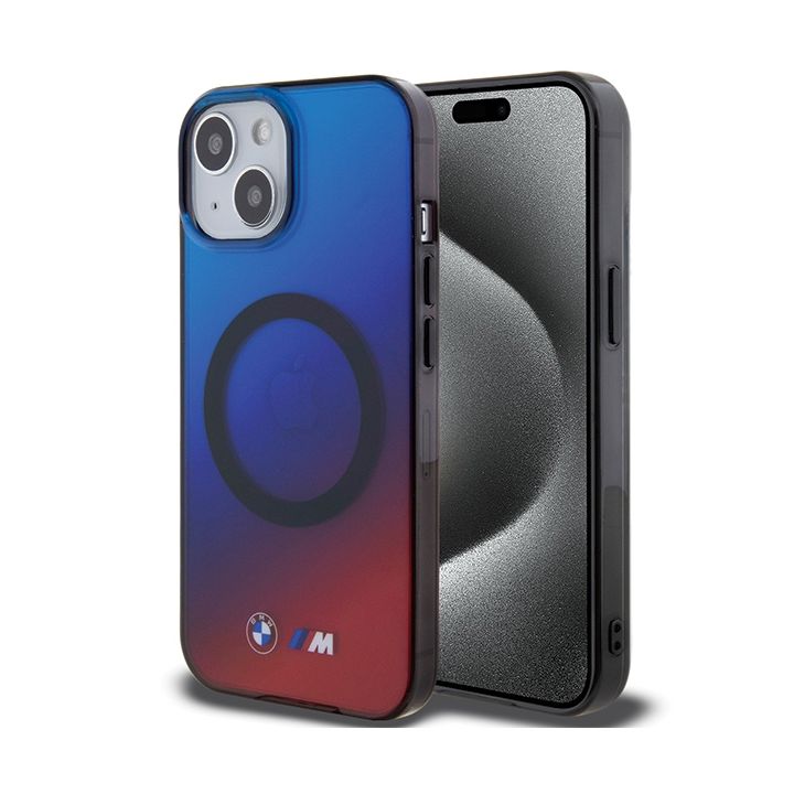 BMW BMHMP15SHTTG iPhone 15 / 14 / 136.1" czerwono-niebieski/red blue hardcase M Gradient MagSafe na NearMe.pl