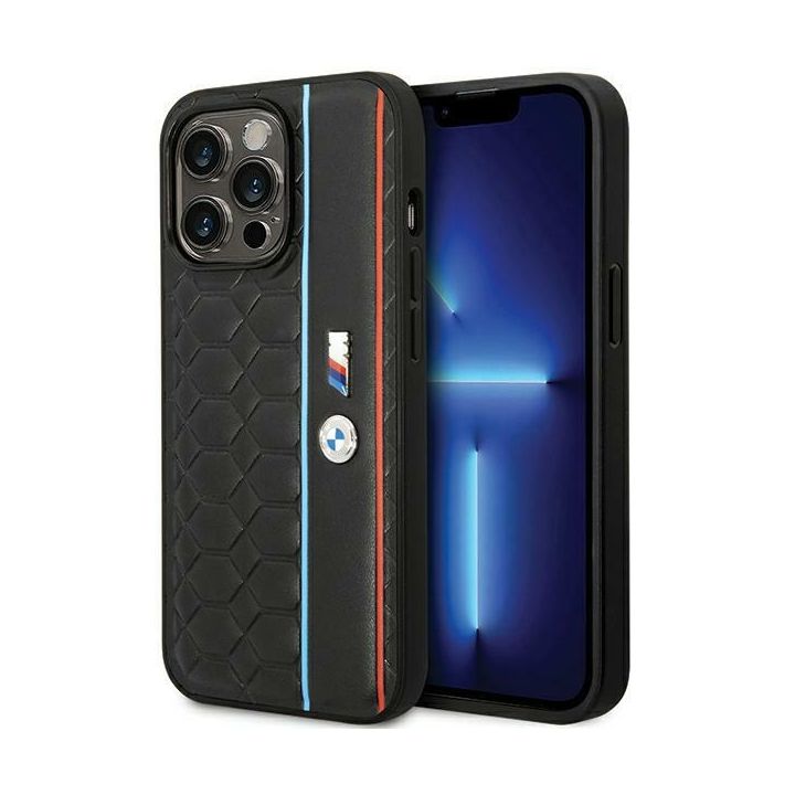 BMW BMHCP14X22PGVK iPhone 14 Pro Max6.7" czarny/black hardcase M Edition Hexo Pattern na NearMe.pl