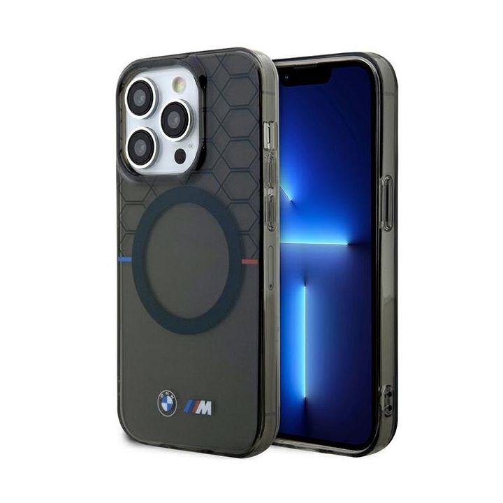 Etui BMW BMHMP13LHGPK iPhone 13 Pro / 13 6.1" szary/grey Pattern MagSafe na NearMe.pl