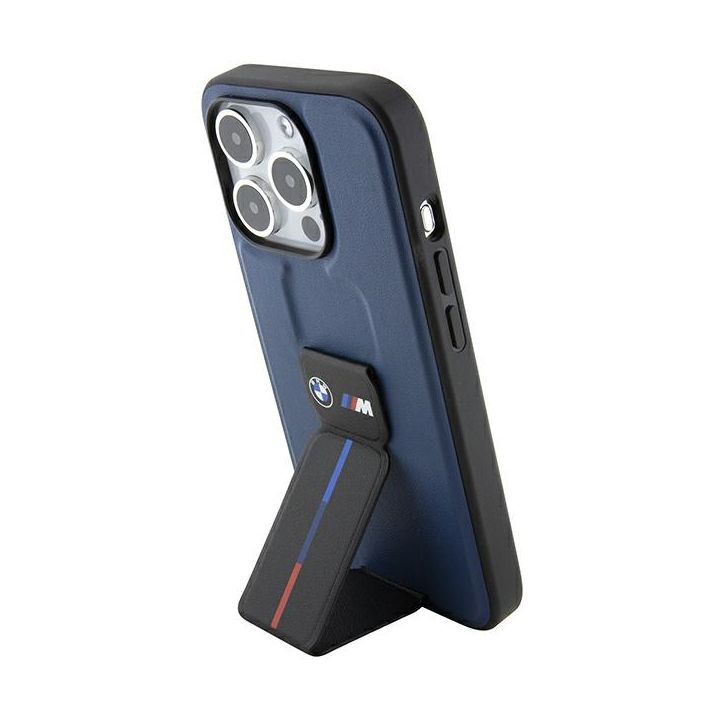 BMW BMHCP15LGSPBIV iPhone 15 Pro 6.1" granatowy/navy hardcase M Grip Stand Bicolor na NearMe.pl