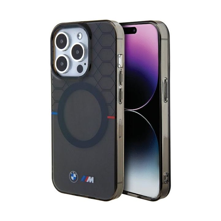 BMW BMHMP15LHGPK iPhone 15 Pro 6.1" szary/grey hardcase Pattern MagSafe na NearMe.pl