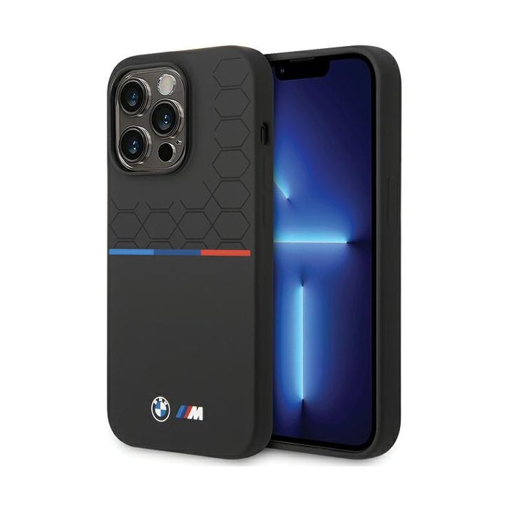 BMW BMHCP14X22SMPK iPhone 14 Pro Max 6.7" czarny/black M Silicone Pattern na NearMe.pl