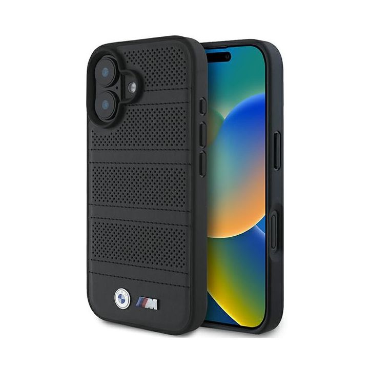 BMW BMHMP16S23PUSPK iPhone 16 6.1" czarny/black hardcase M Perforated And Stitched Line MagSafe na NearMe.pl