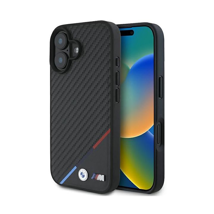 BMW BMHMP16S23PUDTK iPhone 166.1" czarny/black hardcase M Carbon Tricolor Line MagSafe na NearMe.pl