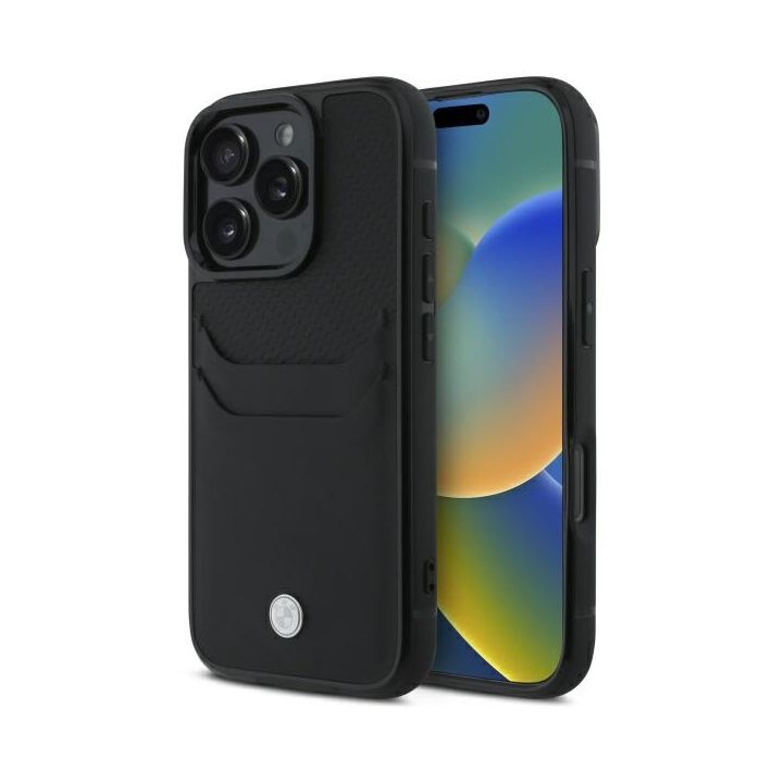 BMW BMHCP16X22RSEPK iPhone 16 Pro Max 6.9" czarny/black hardcase Sign Leather Cardslot na NearMe.pl
