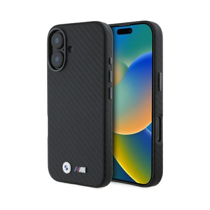 BMW BMHCP16S23PUFWC iPhone 16 6.1"       czarny/black hardcase Carbon Wrapped Metal na NearMe.pl