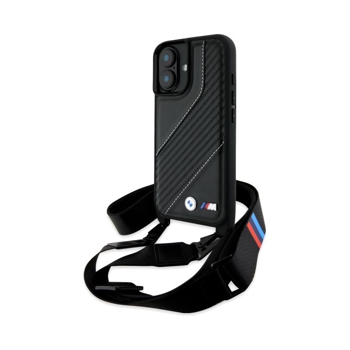 BMW BMHCP16S23PSCCK iPhone 16 6.1"       czarny/black hardcase M Edition Carbon Stripe & Strap na NearMe.pl