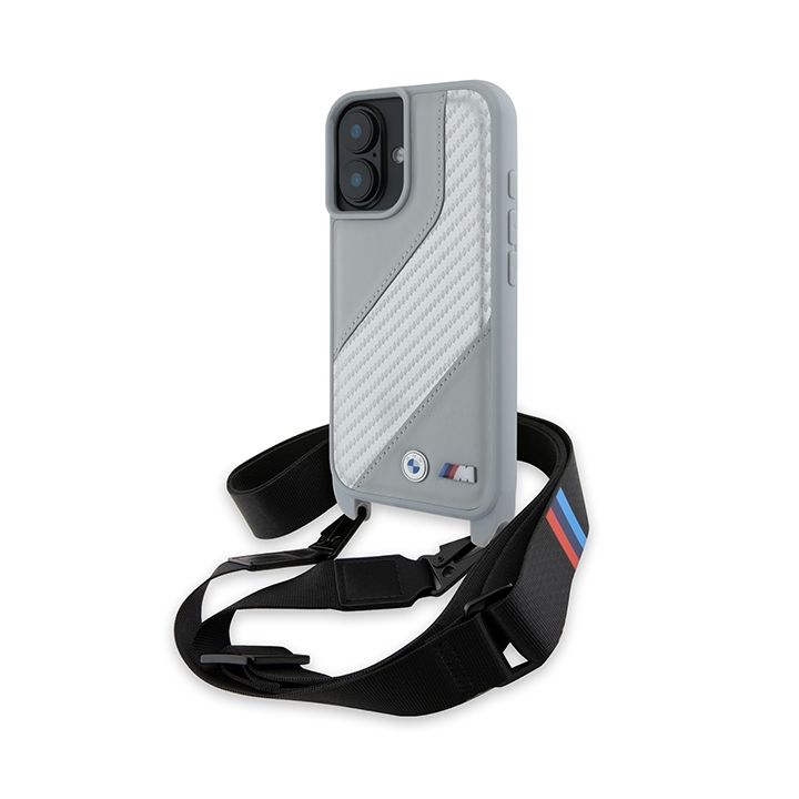 BMW BMHCP16S23PSCCG iPhone 16 6.1"       szary/grey hardcase M Edition Carbon Stripe & Strap na NearMe.pl