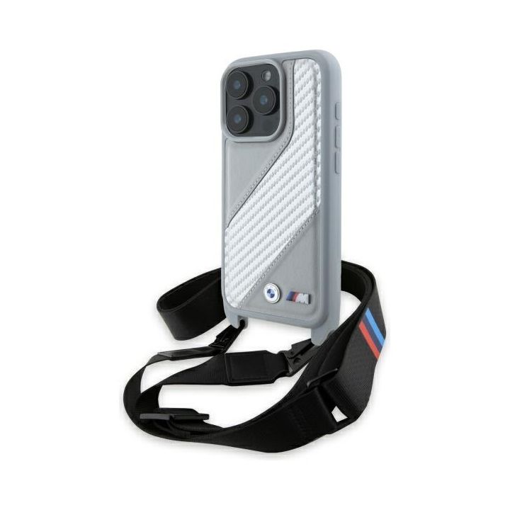 BMW BMHCP16L23PSCCG iPhone 16 Pro 6.3"   szary/grey hardcase M Edition Carbon Stripe & Strap na NearMe.pl