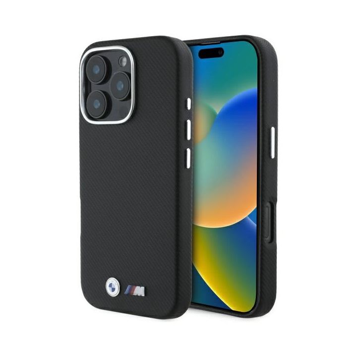 BMW BMHCP16L23PUFWKEV iPhone 16 Pro 6.3" czarny/black hardcase M Edition Kevlar wrapped metal na NearMe.pl