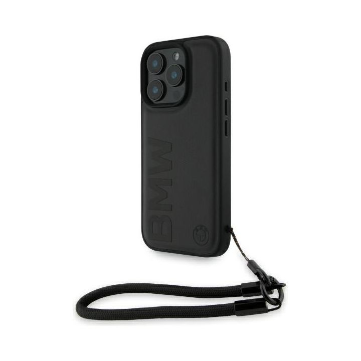 BMW BMHCP16X23RMRLK iPhone 16 Pro Max    6.9" czarny/black hardcase Signature Leather Wordmark Cord na NearMe.pl