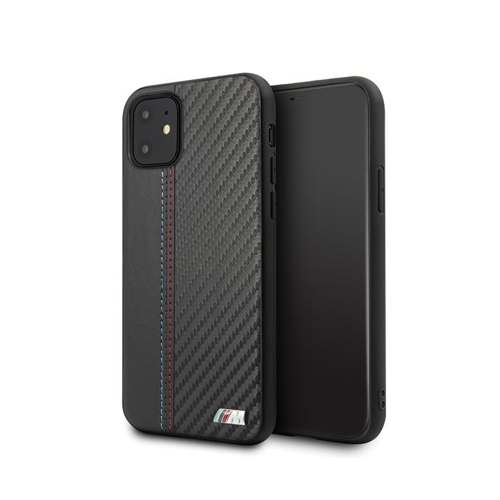 Etui hardcase BMW BMHCN61MCARBK iPhone11 6,1" / Xr czarny/black PU Carbon na NearMe.pl