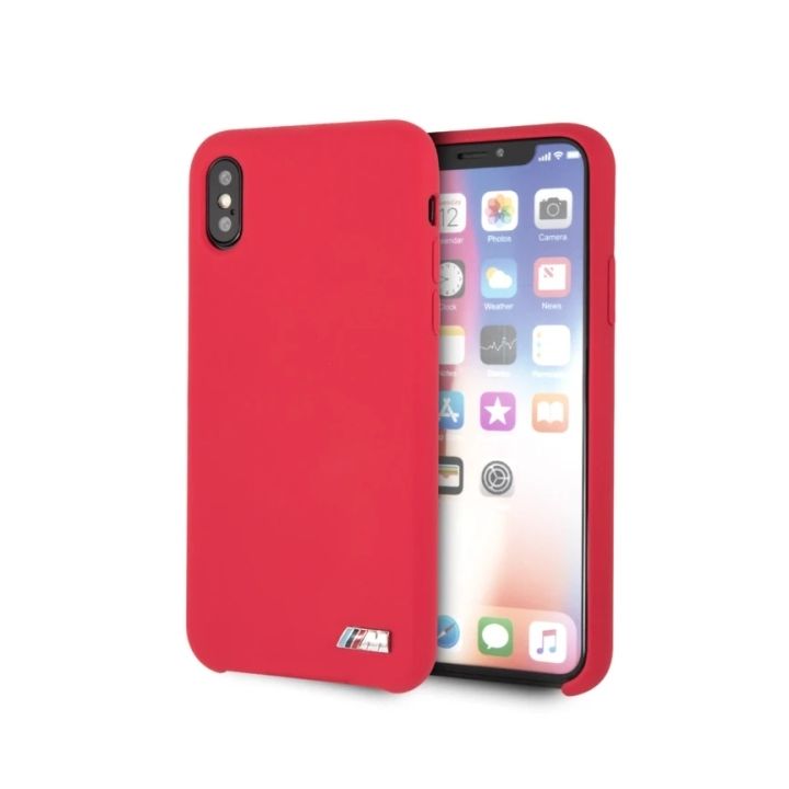 Etui hardcase BMW BMHCPXMSILRE iPhone X/Xs czerwony/red Silicone M Collection na NearMe.pl